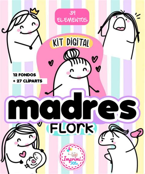 Kit Flork Dia De La Madre Imagenes Cliparts Y Fondos Png Imprimikits