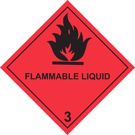 flammable liquid  adhesive labels alan northrop labels