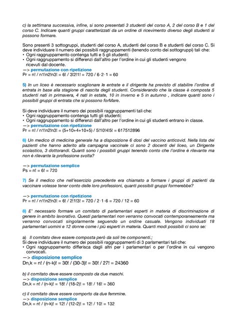 SOLUTION Esercizi Calcolo Combinatorio Studypool