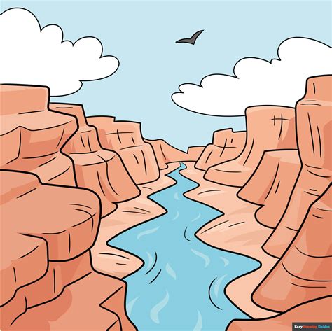 How To Draw The Grand Canyon Really Easy Drawing Tutorial