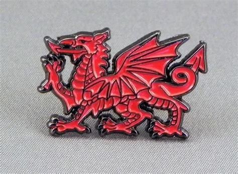 Welsh Dragon Pin Badge Etsy