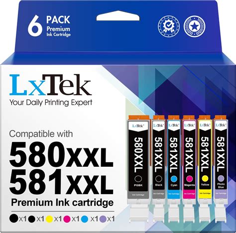 LxTek Compatible Cartouches D Encre Remplacement Pour Canon 580 581 PGI