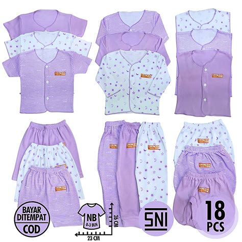 Jual Serian Lilac Pcs Paket Lahiran Setelan Baju Bayi Celana Bayi