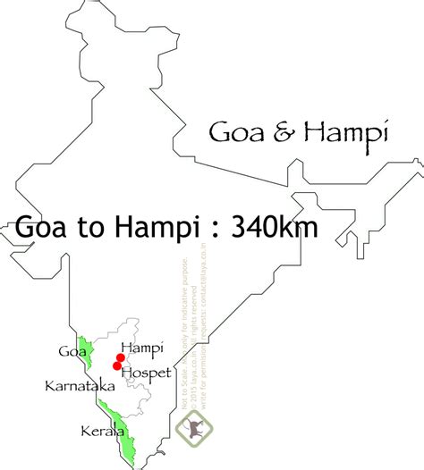 goa-to-hospet-hampi-map Goa to Hampi. Hampi is about 340km east of Goa.