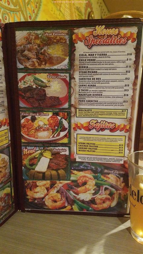 Carta De Mazatlan Mexican Restaurant Pendleton