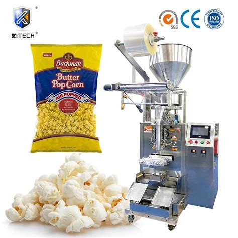 Automatic Popcorn Bag Filling Sealing Machines Ball Shape Popcorn Form