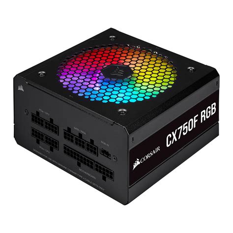 Corsair 750 Watt Cx750f Rgb Fully Modular Psupower Supply Black