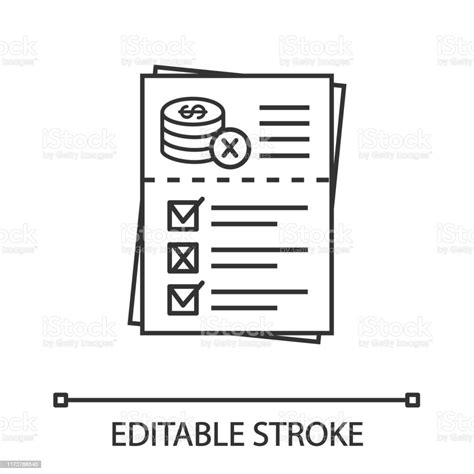 Audit Risk Linear Icon Stock Illustration Download Image Now Bank