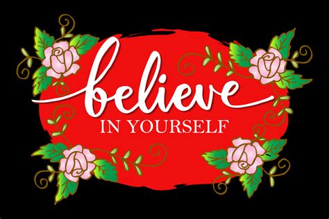 Believe In Yourself Hand Lettering Graphic By Han Dhini · Creative Fabrica