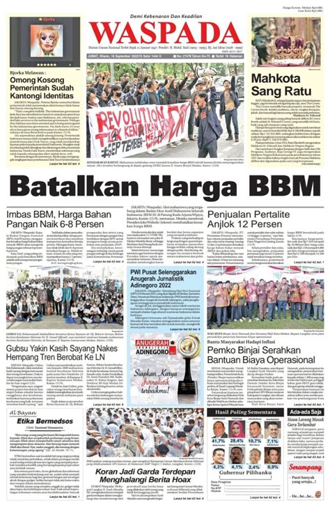 Waspada Jumat September Epaper Harian Waspada