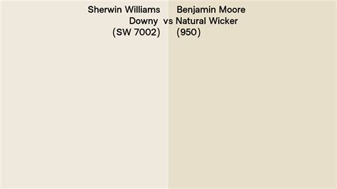 Sherwin Williams Downy SW 7002 Vs Benjamin Moore Natural Wicker 950