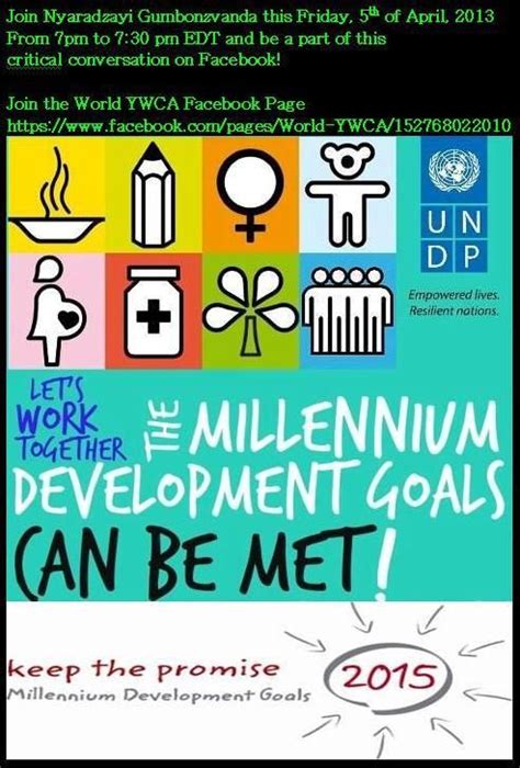 Pin By Ywca Scotland On Posters And Images Millennium Development Goals Empowerment Development