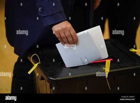 Sinn Fein Leader Mary Lou Mcdonald Casts Her Vote In The Local And