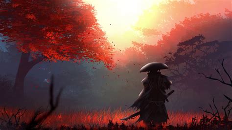 Samurai Autumn Live Wallpaper - Live Wallpaper