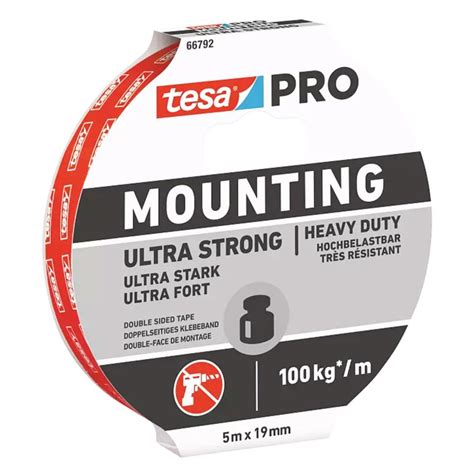 Tesa 66792 adhésif double face ultra fort 19 mm x 5 m