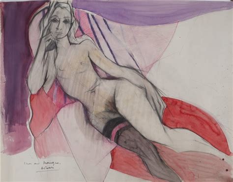 Naked In Garter Belt Par Camille Hilaire Sur Artnet