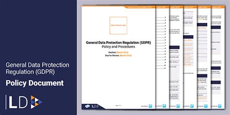 Gdpr Data Protection Policy Template Free