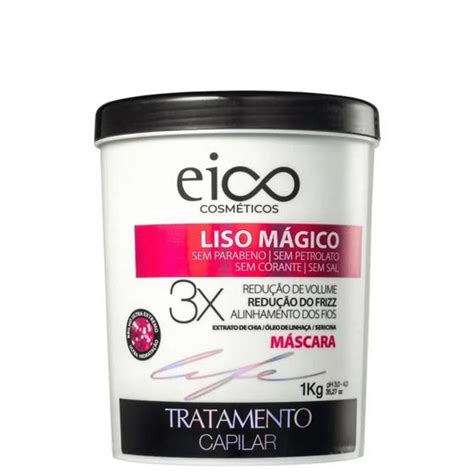 Máscara de Tratamento Eico Life Liso Mágico 1kg Máscara Capilar