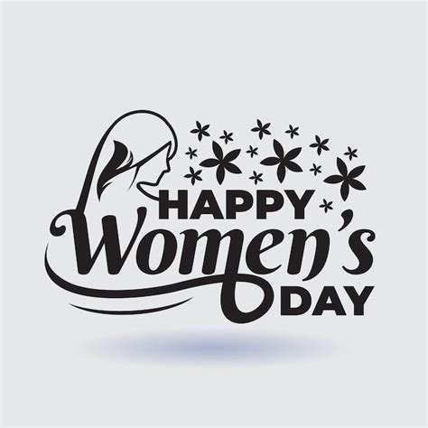 Texte De Salutation De La Conception De Lettrage Happy Womens Day