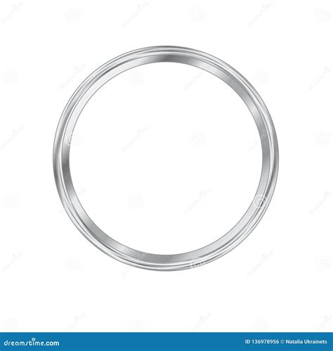 Silver round frame stock vector. Illustration of object - 136978956