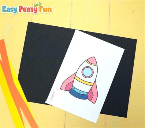 Swirly Paper Rocket Craft for Kids - Easy Peasy and Fun