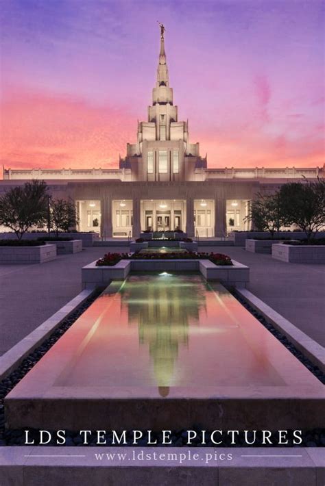 Phoenix Temple Fading Sunset Lds Temple Pictures Lds Temple