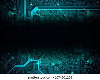 High Tech Electronic Circuit Board Vector Stock Vector Royalty Free