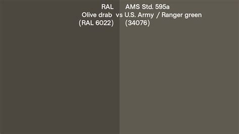 RAL Olive Drab RAL 6022 Vs AMS Std 595a U S Army Ranger Green