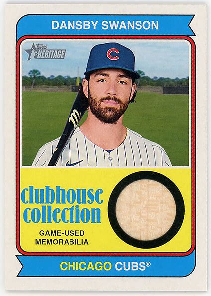 Cubs Dansby Swanson Topps Heritage High Number Clubhouse