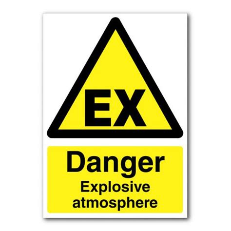 Safety Signs Danger Explosive Atmosphere Sign