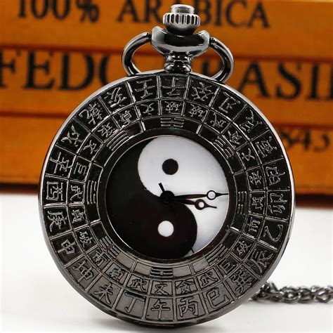 Yeni In Yin Yang Tai Chi Tasar M Kuvars Vintage Cep Saati Kolye