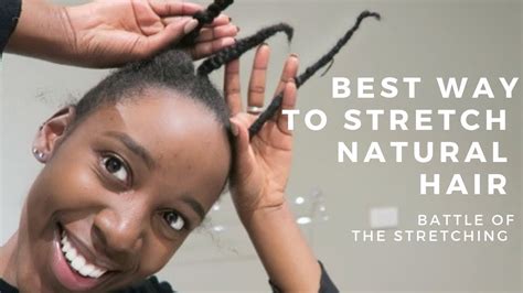 How To Stretch Natural Hair African Threading Braid Twists Youtube