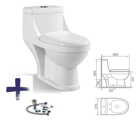 Wc One Piece Descarga Piso Cms Kit Inst Dechaus Cuotas Sin