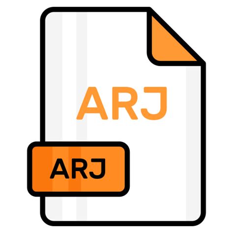 arj file generic color lineal color icon