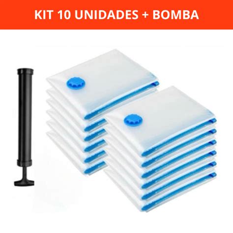 Kit Saco A Vacuo Organiza O De Roupas Mala Viagem Guarda Roupa