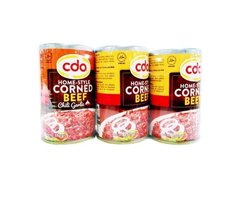 Cdo Home Style Corned Beef Chili Garlic 3 Packs X 150g