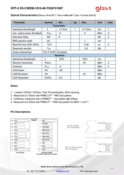 Sfp G Cwdm Nm Km Transceiver Module Pdf