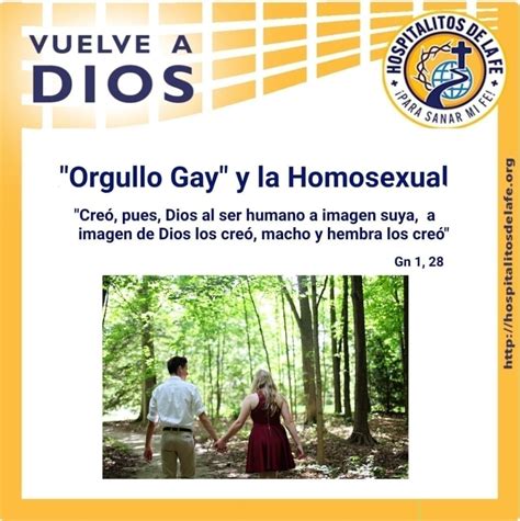 Orgullo Gay Y La Homosexualidad Hospitalitos De La Fe