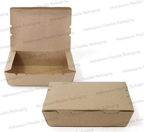 Brown Paper Mpacks Food Packaging Box For Snacks Packing At Rs 4piece In Ghaziabad