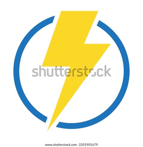 Lightning Electric Power Icon Vector Illustration Stock Vector Royalty