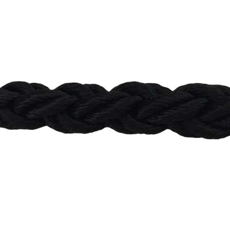 12mm Black Nylon 8 Strand Octoplait Sinking Rope 220 Metre Coil