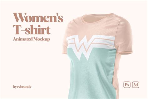 Women S T Shirt Animated Mockup By Rebrandy Thehungryjpeg