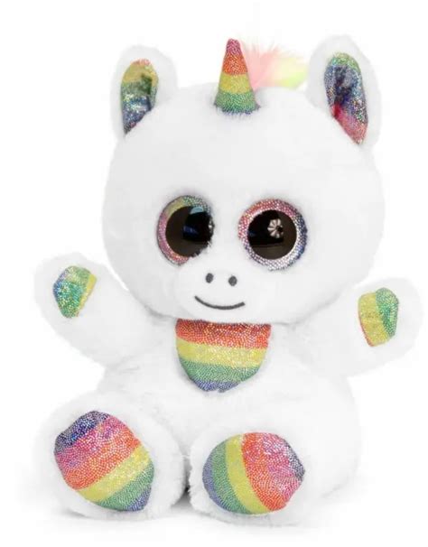 Keel Toys Animotsu 15cm Rainbow Unicorn Beanie Cuddly Soft Toy Plush