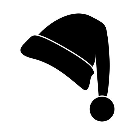 Santa Claus Christmas hat it is black icon . 5200744 Vector Art at Vecteezy