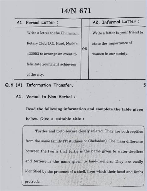 Maharashtra 10th SSC Board English Question Paper 2023 2022 2020