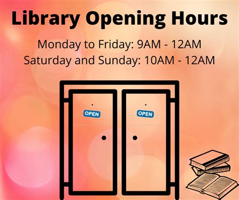 Library Opening Hours – School of Computer Science