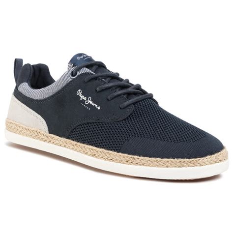 Espadryle Pepe Jeans Maui Sport Knit PMS10284 Granatowy Eobuwie Pl