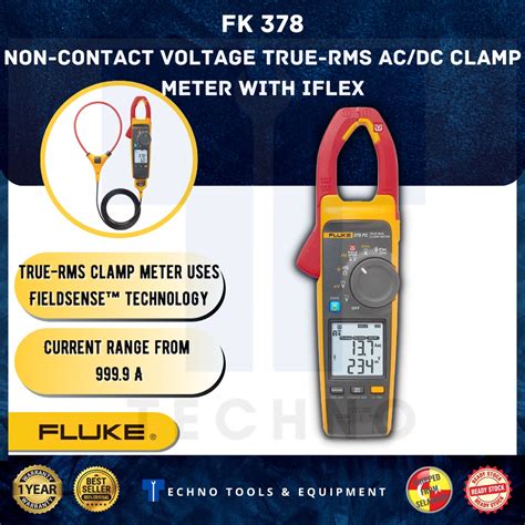 Fluke Non Contact Voltage True Rms Ac Dc Clamp Meter With Iflex