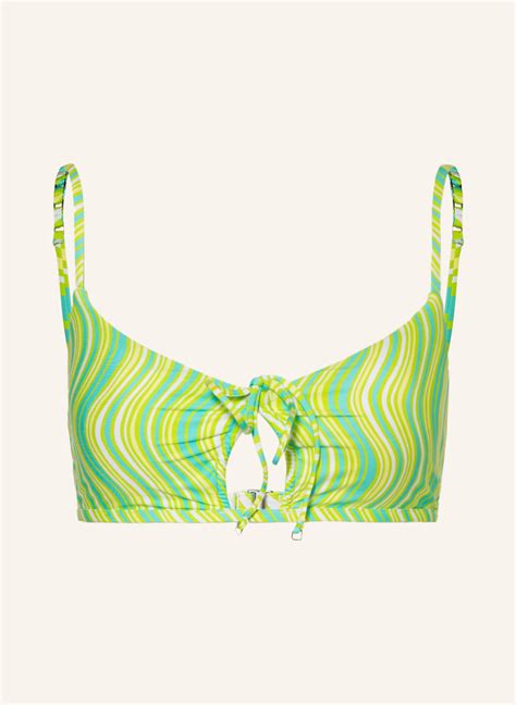 SEAFOLLY Bralette Bikini Top MOD SQUAD in türkis hellgrün weiss