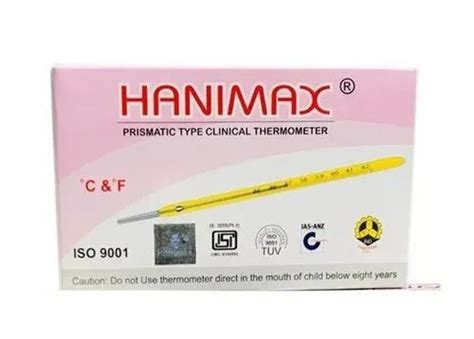 Hanimax Prismatic Type Clinical Thermometer At Rs 350 Box Ludhiana